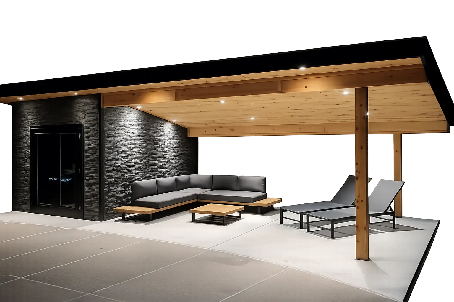 Pavillon de jardin (pool house) – aménagement extérieur Eden 3D Québec